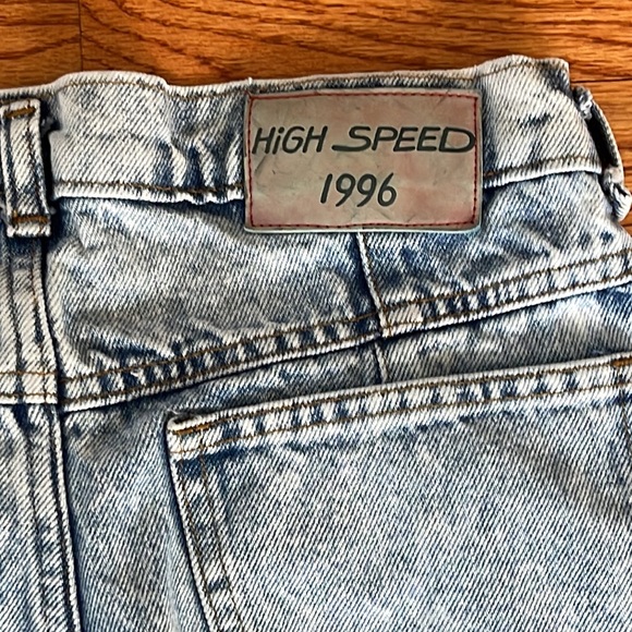 TRUE VINTAGE Jeans HighSpeed 1996 Stone Wash Denim High Rise Mom sz 11 PERFECT - Picture 5 of 5